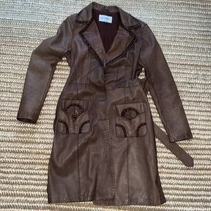 Viktor&Rolf leather belted trench coat IT40 fully lined